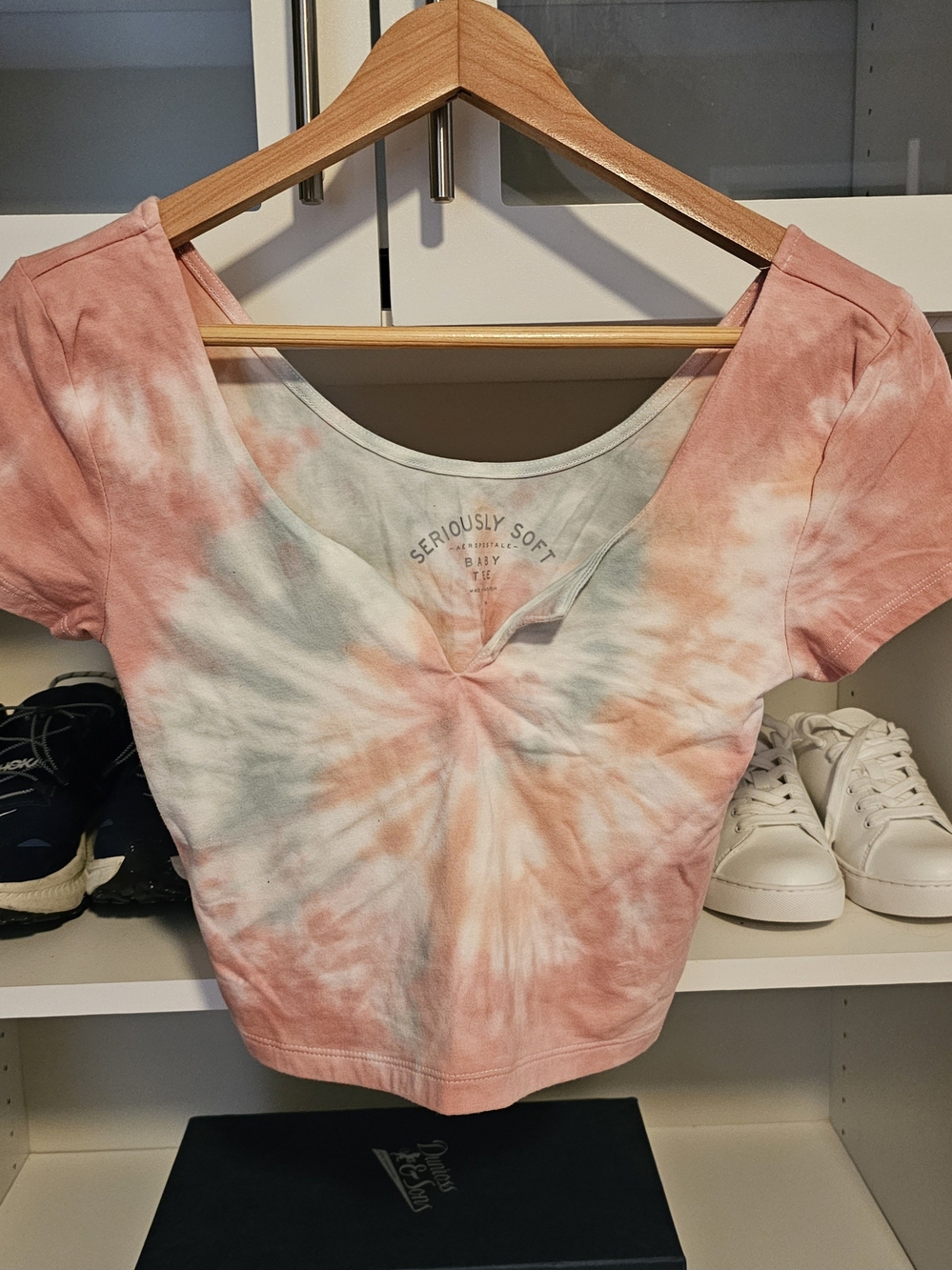 Aeropostal Seriously Soft Tie-Dye Crop Top - Size Medium